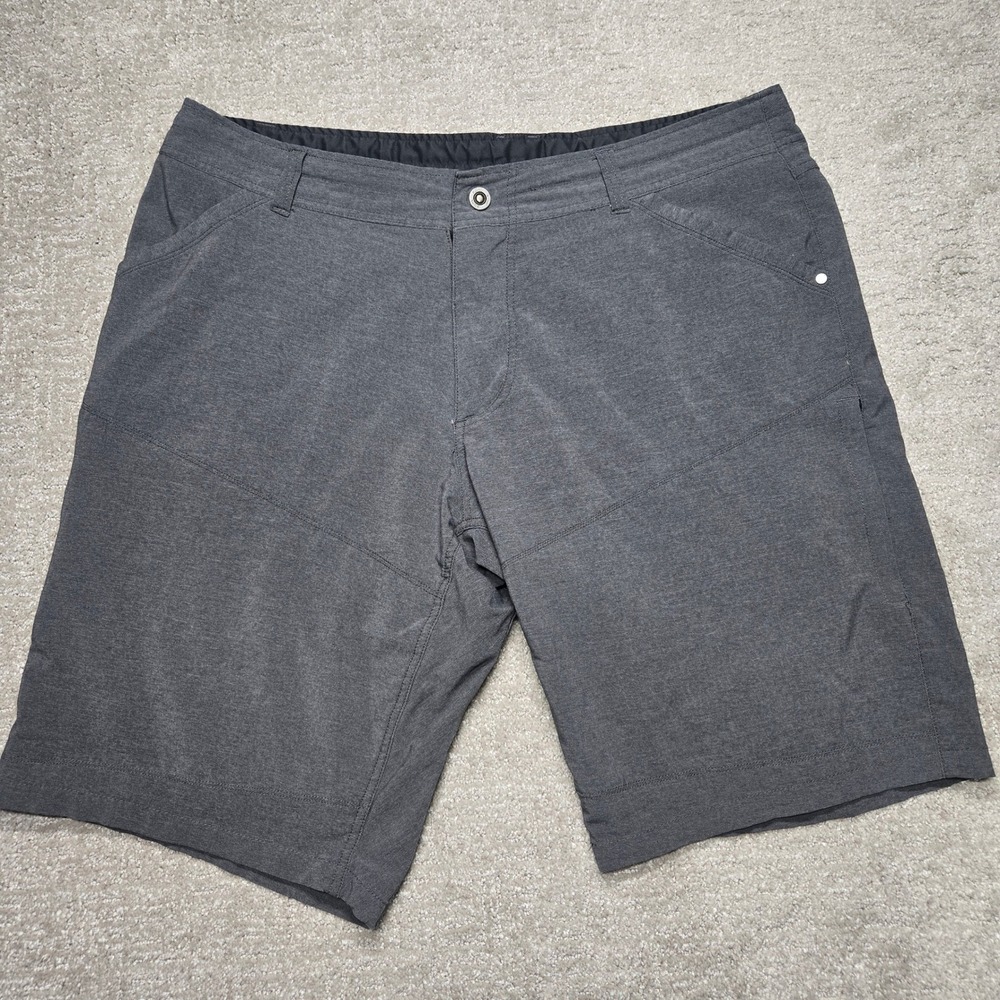 Kuhl Renegade Shorts Mens 38 Charcoal Gray Hiking Outdoor Cargo Casual 11 Inseam